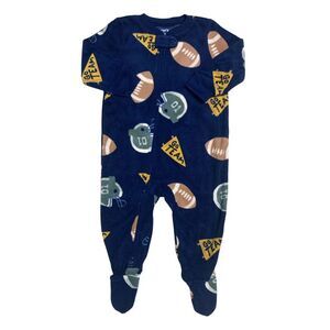 Navy Football - Carter's Baby and Toddler Boys Fleece Footie Pajama, Full Zip, P